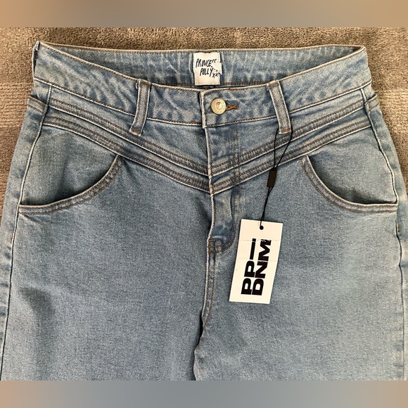 Princess Polly Light Wash “Leila Yolk Mom Jean” Sz-4 - Picture 7 of 14